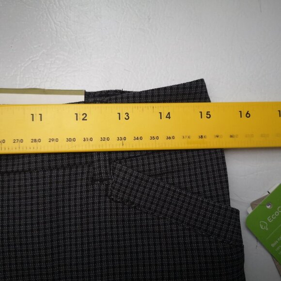 NWT Reitmans Ladies Size 12 Petite Grey Plaid Pull On Style High Rise Pants - Picture 13 of 15